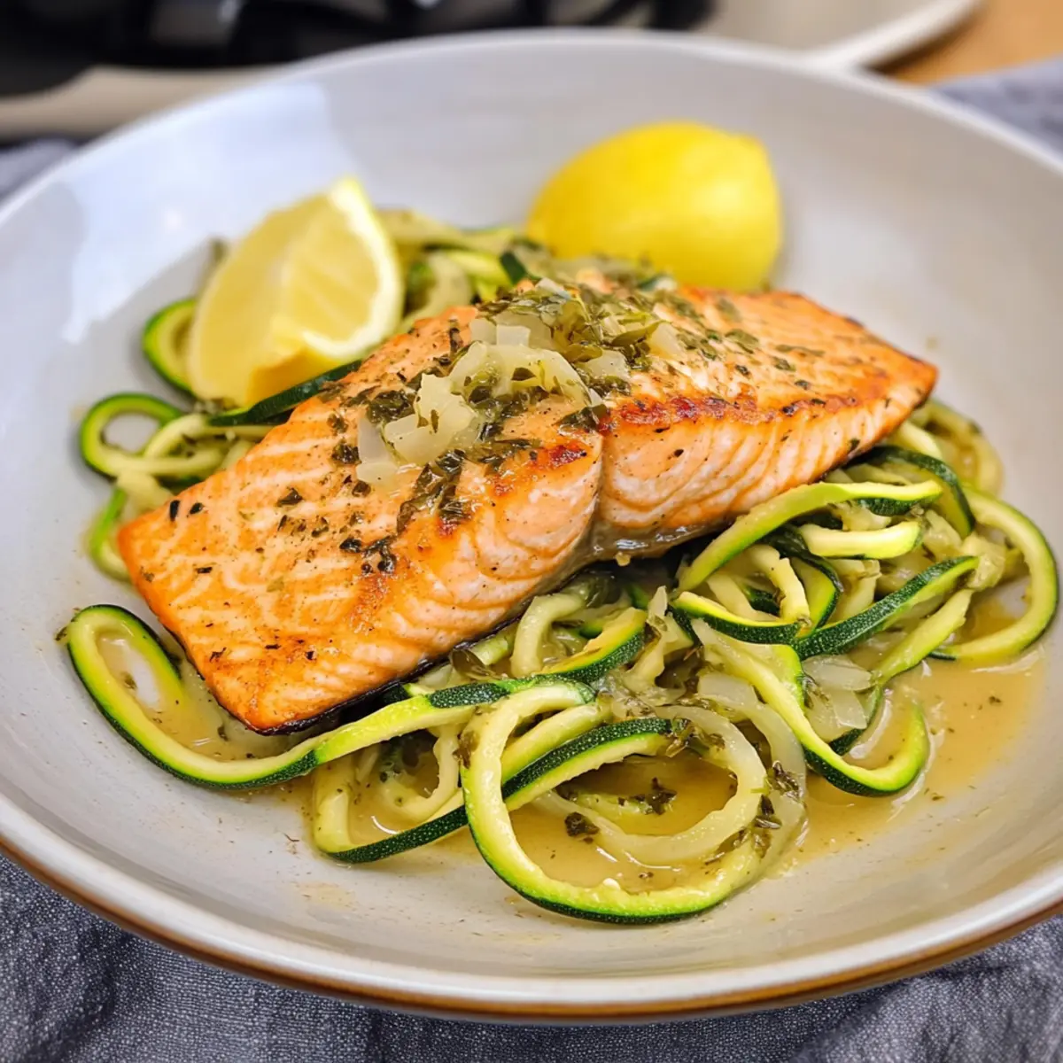 Low Carb Lachs mit Zitronen-Zoodles für jeden Tag 3 Low Carb Lachs mit Zitronen Zoodles hty8r9
