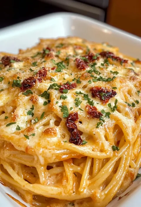 Heirate mich gebackene Spaghetti