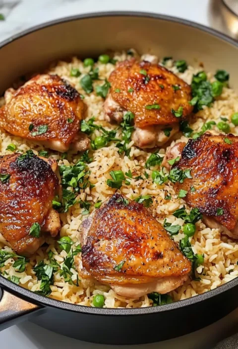 Eintopf Hähnchenschenkel und Reis Rezept