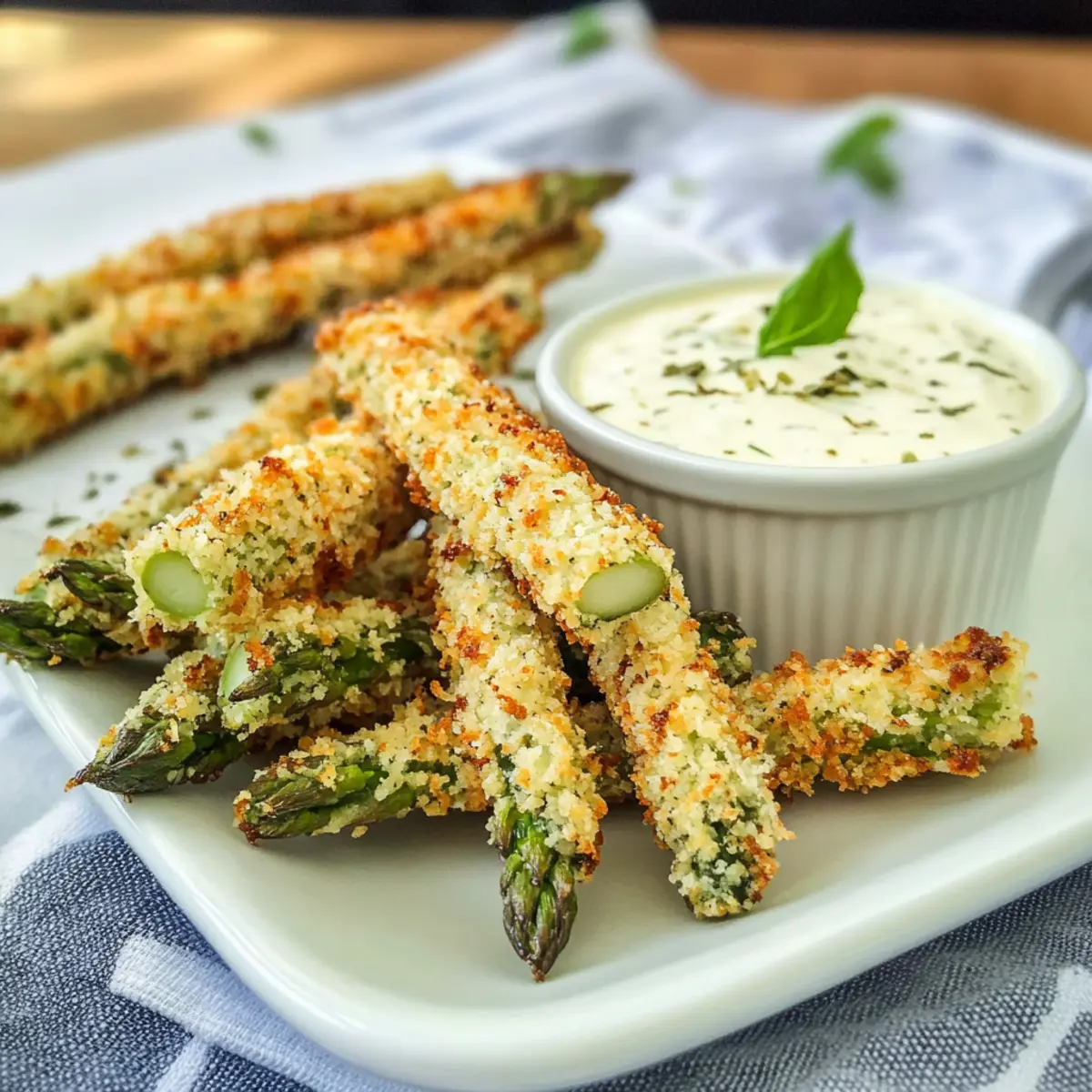 Panierter Spargel Knusprige Low Carb Spargel Sticks zum Abnehmen lnmhkc