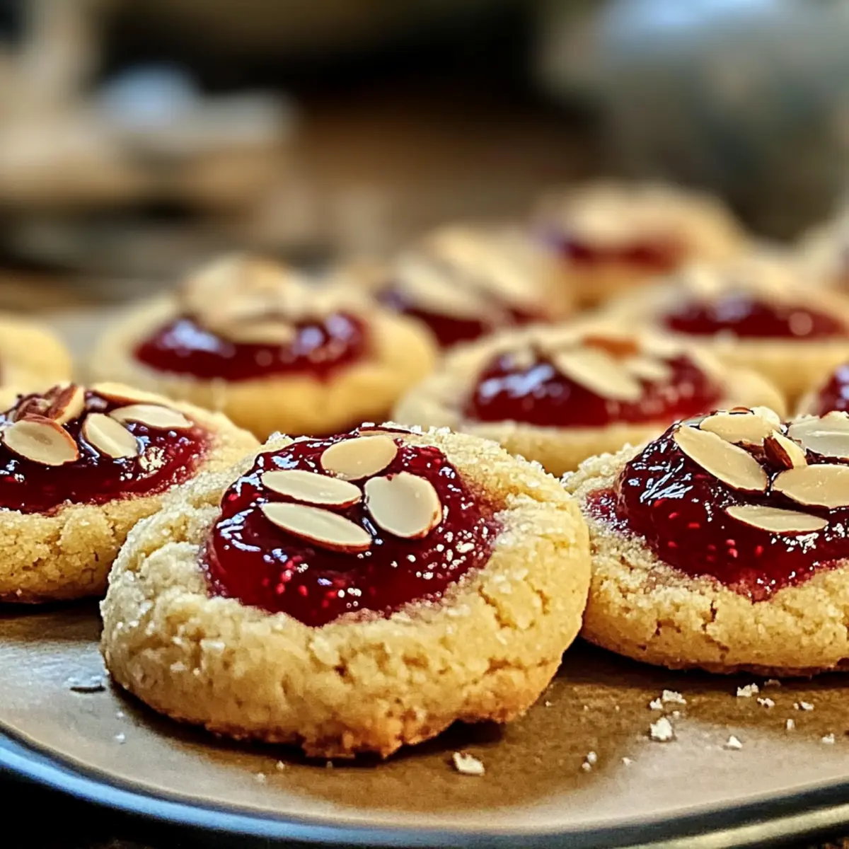 Raspberry Almond Thumbprint Cookies wvynqj