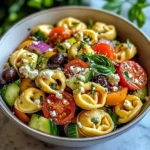 Farbenfroher Halloumi Pasta Salat für jeden Tag